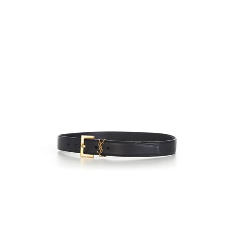 cintura ysl con logo|Cassandre Belt with square buckle in smooth leather.